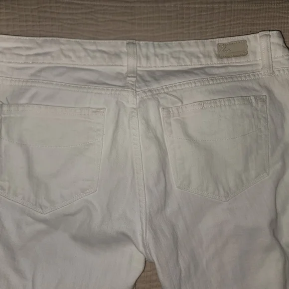 Paige Petite Premium Denim Women's White Flared Jeans EUC Cotton Retro Sz 30 - Picture 7 of 7